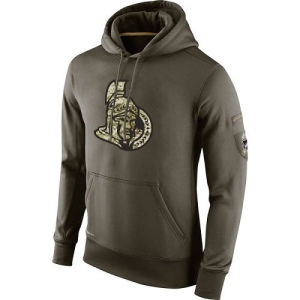 Men's Ottawa Senators Salute To Service KO Performance Hoodie - Olive