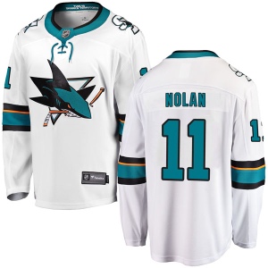 Men's Owen Nolan San Jose Sharks Breakaway Away Jersey - White