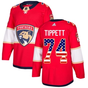 Men's Owen Tippett Florida Panthers Authentic USA Flag Fashion Jersey - Red