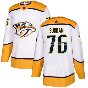 Men's P.K. Subban Nashville Predators Authentic Away Jersey - White