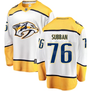 Men's P.K. Subban Nashville Predators Breakaway Away Jersey - White