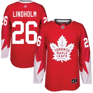 Men's Par Lindholm Toronto Maple Leafs Authentic Alternate Jersey - Red