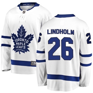 Men's Par Lindholm Toronto Maple Leafs Breakaway Away Jersey - White