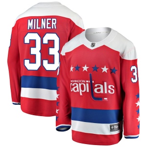 Men's Parker Milner Washington Capitals Breakaway Alternate Jersey - Red