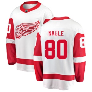 Men's Pat Nagle Detroit Red Wings Breakaway Away Jersey - White