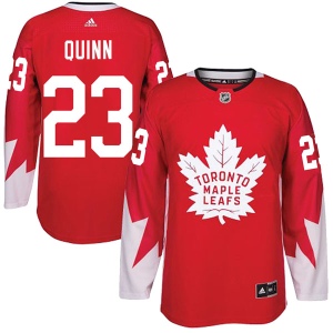 Men's Pat Quinn Toronto Maple Leafs Authentic Alternate Jersey - Red