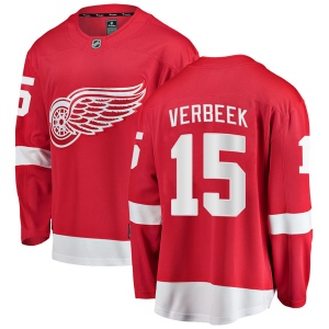 Men's Pat Verbeek Detroit Red Wings Breakaway Home Jersey - Red