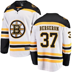 Men's Patrice Bergeron Boston Bruins Breakaway Away Jersey - White