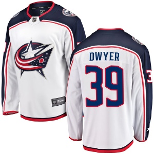 Men's Patrick Dwyer Columbus Blue Jackets Breakaway Away Jersey - White