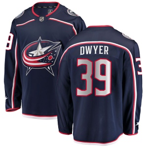 Men's Patrick Dwyer Columbus Blue Jackets Breakaway Home Jersey - Navy