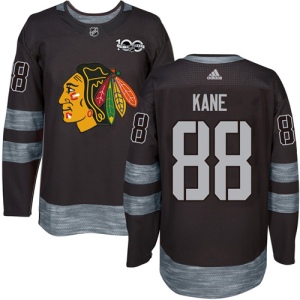 Men's Patrick Kane Chicago Blackhawks Authentic 1917-2017 100th Anniversary Jersey - Black