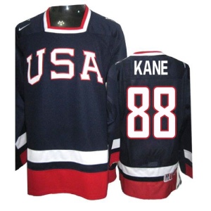 Men's Patrick Kane Team USA Premier 2010 Olympic Hockey Jersey - Navy Blue