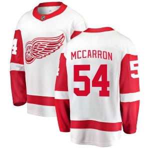 Men's Patrick McCarron Detroit Red Wings Breakaway Away Jersey - White