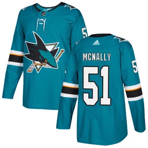 Men's Patrick McNally San Jose Sharks Authentic Home Jersey - Teal