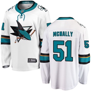 Men's Patrick McNally San Jose Sharks Breakaway Away Jersey - White