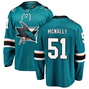 Men's Patrick McNally San Jose Sharks Breakaway Home Jersey - Teal