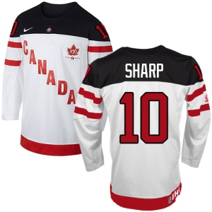 Men's Patrick Sharp Team Canada Premier 100th Anniversary Olympic Hockey Jersey - White