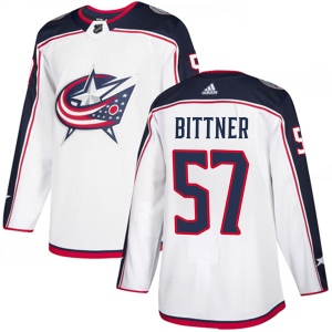 Men's Paul Bittner Columbus Blue Jackets Authentic Away Jersey - White