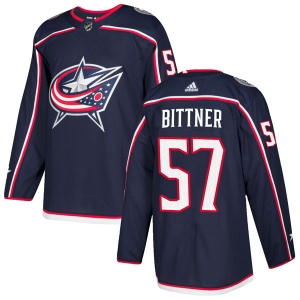 Men's Paul Bittner Columbus Blue Jackets Authentic Home Jersey - Navy