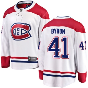 Men's Paul Byron Montreal Canadiens Breakaway Away Jersey - White