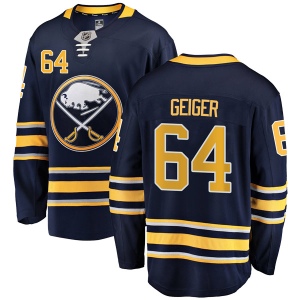 Men's Paul Geiger Buffalo Sabres Breakaway Home Jersey - Navy Blue