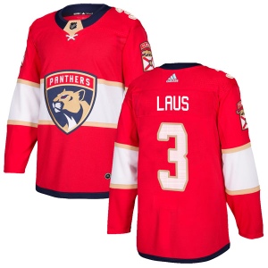 Men's Paul Laus Florida Panthers Authentic Home Jersey - Red