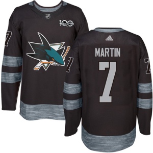 Men's Paul Martin San Jose Sharks Authentic 1917-2017 100th Anniversary Jersey - Black