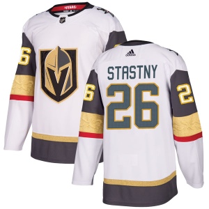 Men's Paul Stastny Vegas Golden Knights Authentic White Away Jersey - Gold