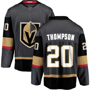 Men's Paul Thompson Vegas Golden Knights Black Home Breakaway Jersey - Gold