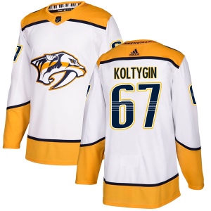 Men's Pavel Koltygin Nashville Predators Authentic Away Jersey - White