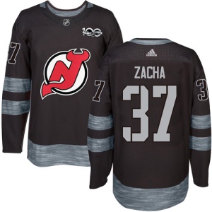 Men's Pavel Zacha New Jersey Devils Authentic 1917-2017 100th Anniversary Jersey - Black