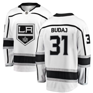 Men's Peter Budaj Los Angeles Kings Breakaway Away Jersey - White