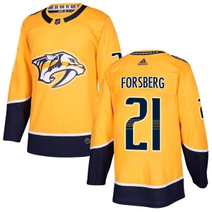 Men's Peter Forsberg Nashville Predators Authentic Home Jersey - Gold