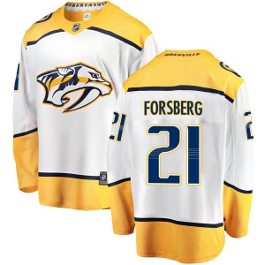 Men's Peter Forsberg Nashville Predators Breakaway Away Jersey - White