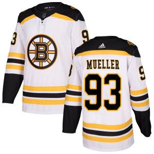 Men's Peter Mueller Boston Bruins Authentic Away Jersey - White