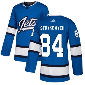 Men's Peter Stoykewych Winnipeg Jets Authentic Alternate Jersey - Blue