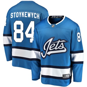 Men's Peter Stoykewych Winnipeg Jets Breakaway Alternate Jersey - Blue