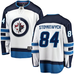 Men's Peter Stoykewych Winnipeg Jets Breakaway Away Jersey - White