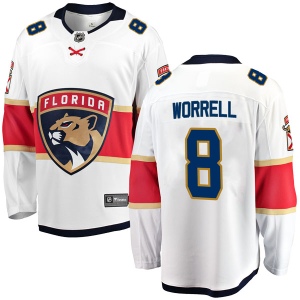 Men's Peter Worrell Florida Panthers Breakaway Away Jersey - White