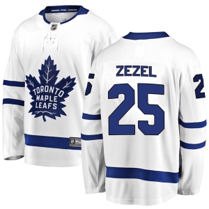 Men's Peter Zezel Toronto Maple Leafs Breakaway Away Jersey - White