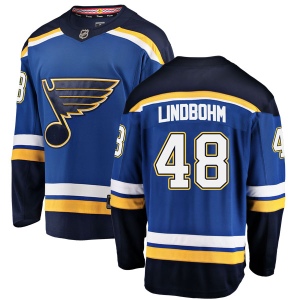 Men's Petteri Lindbohm St. Louis Blues Breakaway Home Jersey - Blue