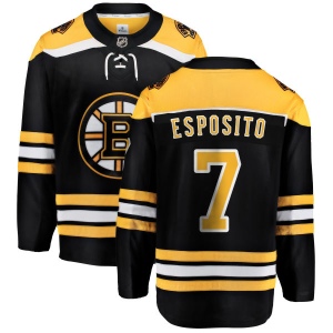 Men's Phil Esposito Boston Bruins Home Breakaway Jersey - Black