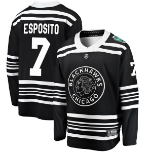 Men's Phil Esposito Chicago Blackhawks 2019 Winter Classic Breakaway Jersey - Black