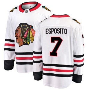 Men's Phil Esposito Chicago Blackhawks Breakaway Away Jersey - White