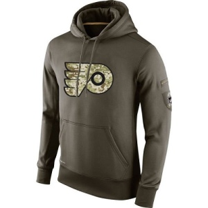 Men's Philadelphia Flyers Salute To Service KO Performance Hoodie - Olive