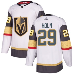 Men's Philip Holm Vegas Golden Knights Authentic White Away Jersey - Gold