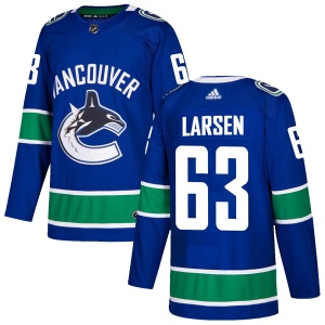 Men's Philip Larsen Vancouver Canucks Authentic Home Jersey - Blue