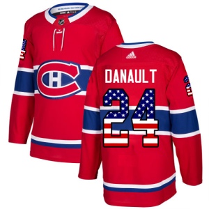 Men's Phillip Danault Montreal Canadiens Authentic USA Flag Fashion Jersey - Red