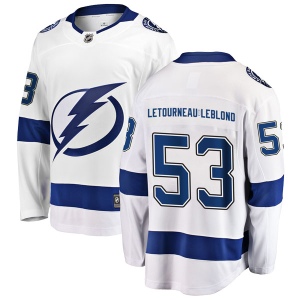 Men's Pierre-Luc Letourneau-Leblond Tampa Bay Lightning Breakaway Away Jersey - White