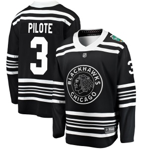 Men's Pierre Pilote Chicago Blackhawks 2019 Winter Classic Breakaway Jersey - Black